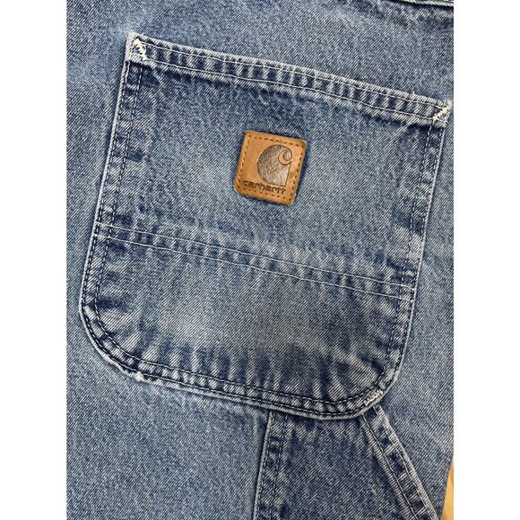 Carhartt B13 DST Blue Dungaree Work Carpenter Jeans Mens 46x32 - Picture 3 of 6